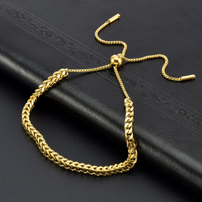 Sweet Geometric Titanium Steel Plating Gold Plated Bracelets