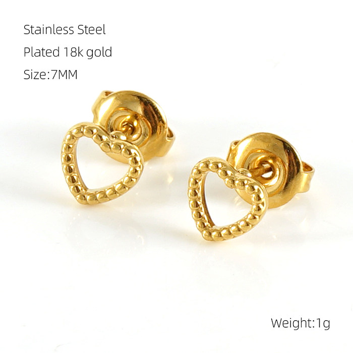 1 Pair Simple Style Geometric Stainless Steel  Plating 18K Gold Plated Ear Studs