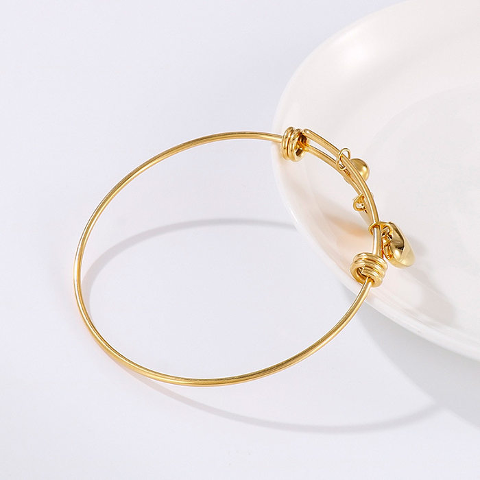 Fashion Queen Coin Steel Ball herzförmiges elisabethanisches Kopfarmband aus Edelstahl