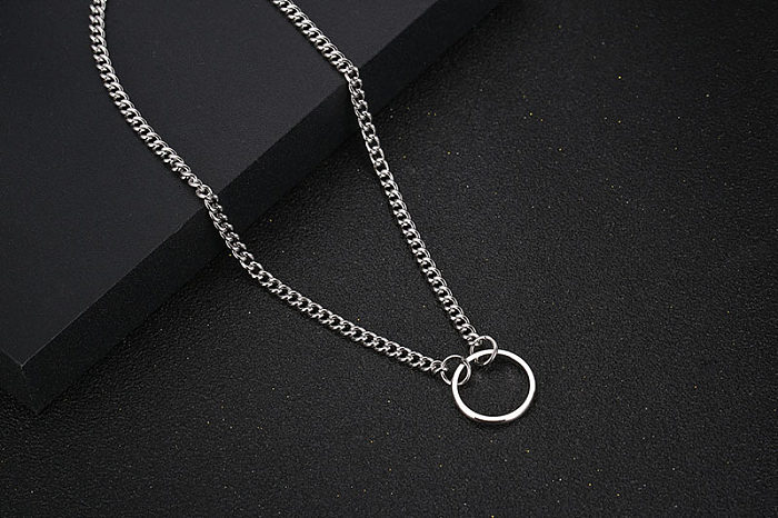Vintage Style Punk Simple Style Geometric Stainless Steel Necklace In Bulk