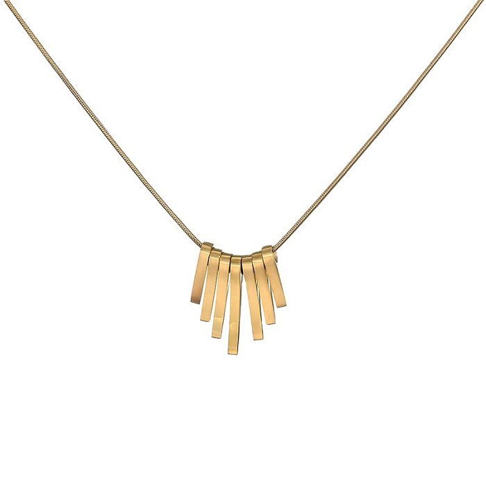 Simple Style Geometric Stainless Steel Plating Necklace