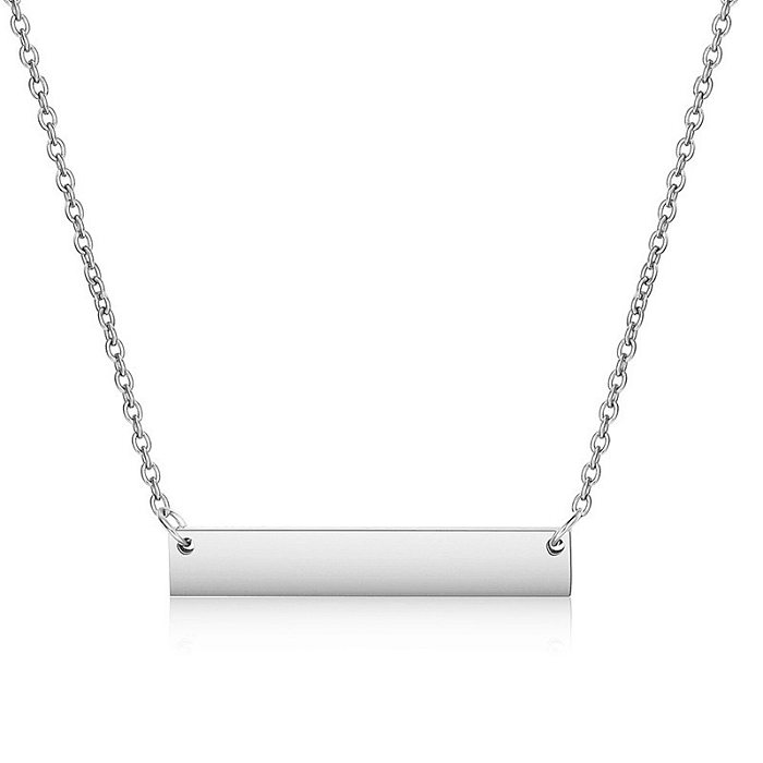 Collier de placage en acier inoxydable rectangulaire de style simple