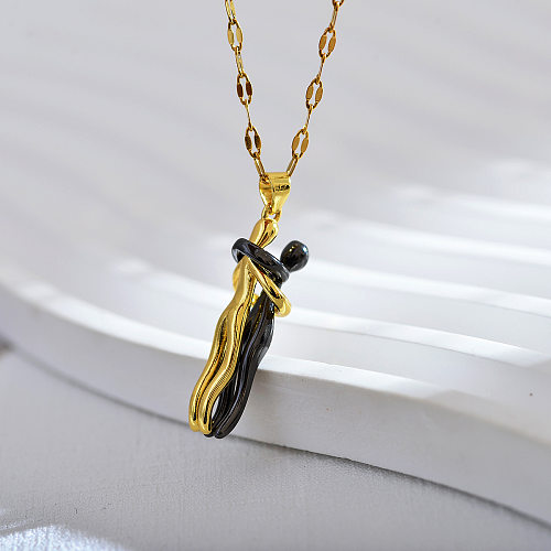 Simple Style Geometric Stainless Steel Plating Pendant Necklace