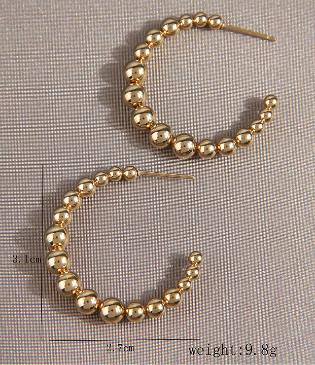 1 Pair Simple Style Round Stainless Steel  Earrings