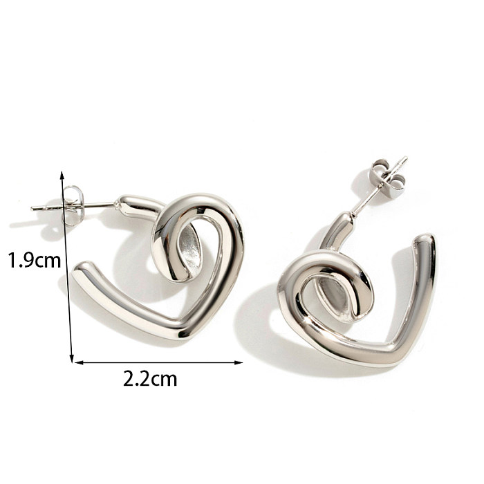 1 Pair Simple Style Irregular Water Droplets Plating Stainless Steel  18K Gold Plated Earrings