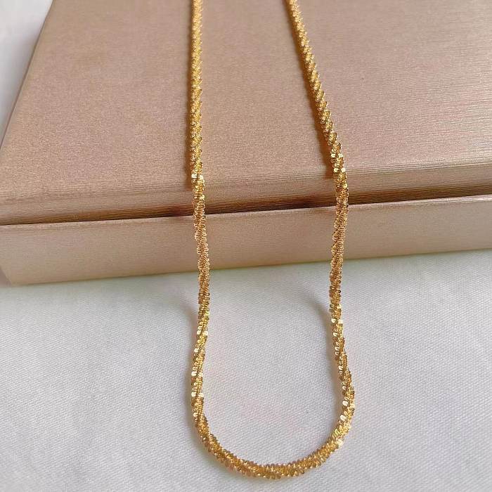 Simple Style Geometric Stainless Steel Plating Metal Necklace 1 Piece