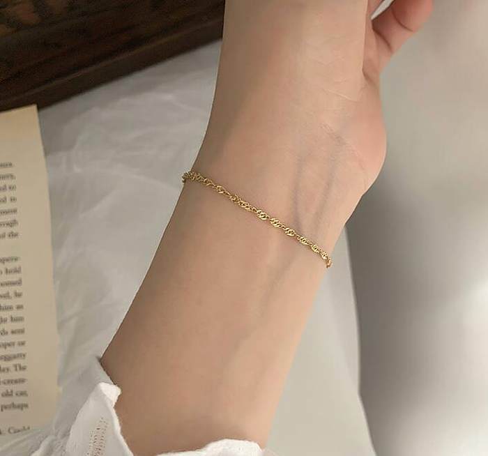 jewelry Korean Style Chain Twist Titanium Steel Bracelet Wholesale Jewelry