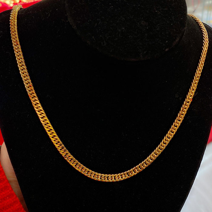 Constelação estilo retrô simples, aço inoxidável, esmalte banhado a ouro 18K, colar com pingente