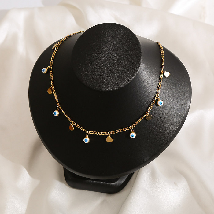 Elegant Star Stainless Steel Inlay Rhinestones Necklace