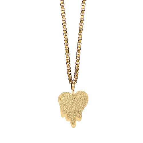 المجوهرات بالجملة حل قلادة القلب الفولاذ المقاوم للصدأ قلادة المجوهرات
