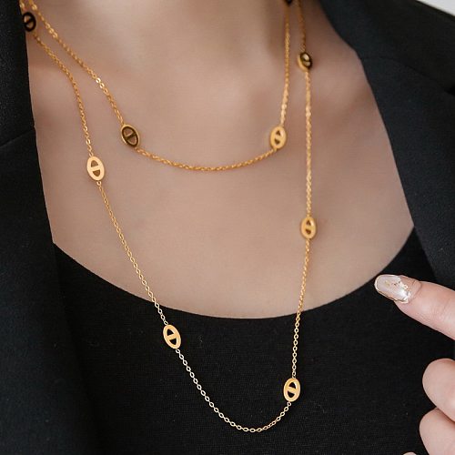 Fashion Animal Stainless Steel Plating Sweater Chain 1 Piece