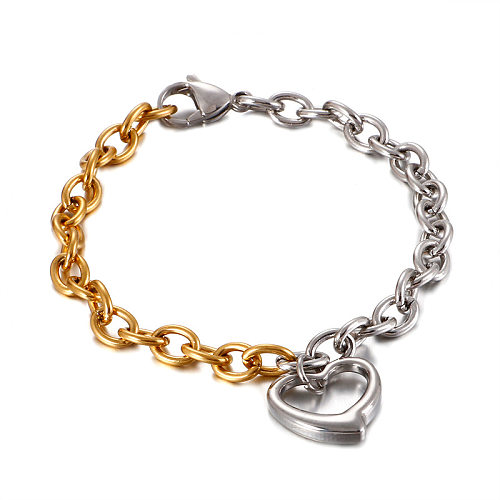 Bracelet d'amour creux Simple européen et américain pour filles, couleur à la mode, ornement en acier inoxydable, pour copines, Couple, vente en gros
