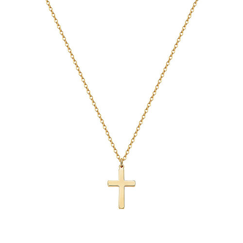Wholesale Hip-Hop Cross Stainless Steel  Stainless Steel Pendant Necklace