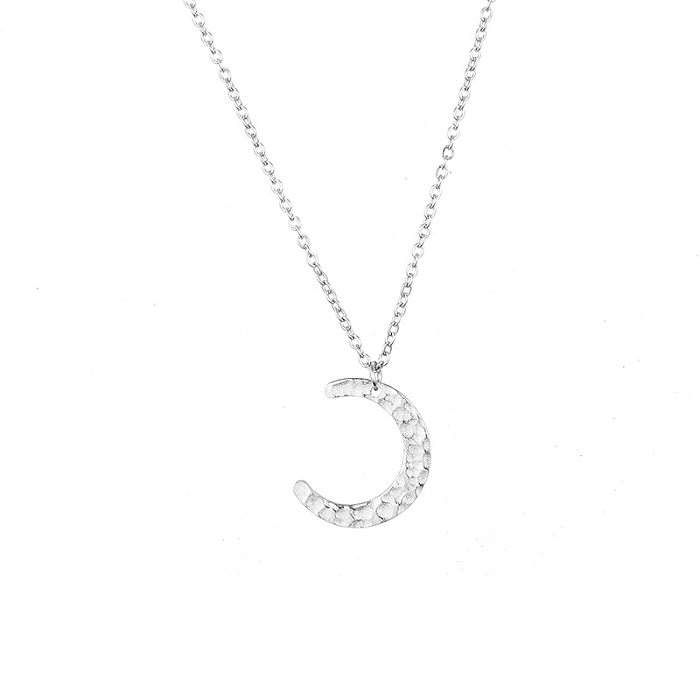 Fashion Moon Shape Stainless Steel  Necklace