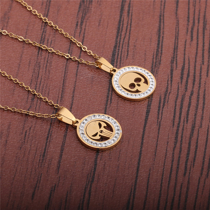 Fashion Skull Pendant Stainless Steel  Necklace