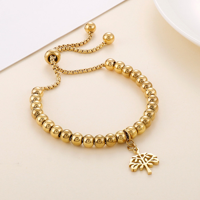Bracelets de perles en acier inoxydable Fashion Tree 1 Pièce