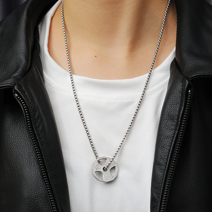 Casual Geometric Stainless Steel Pendant Necklace