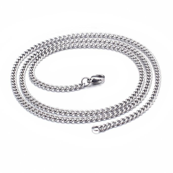New Stainless Steel  Necklace Pendant With Chain Wholesale Multi-color Optional