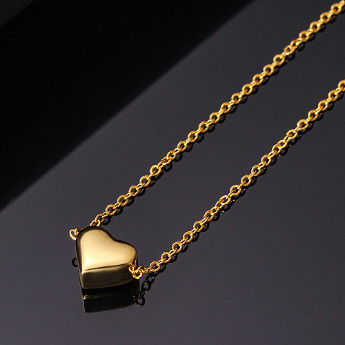 Simple Style Heart Shape Titanium Steel Plating Gold Plated Bracelets