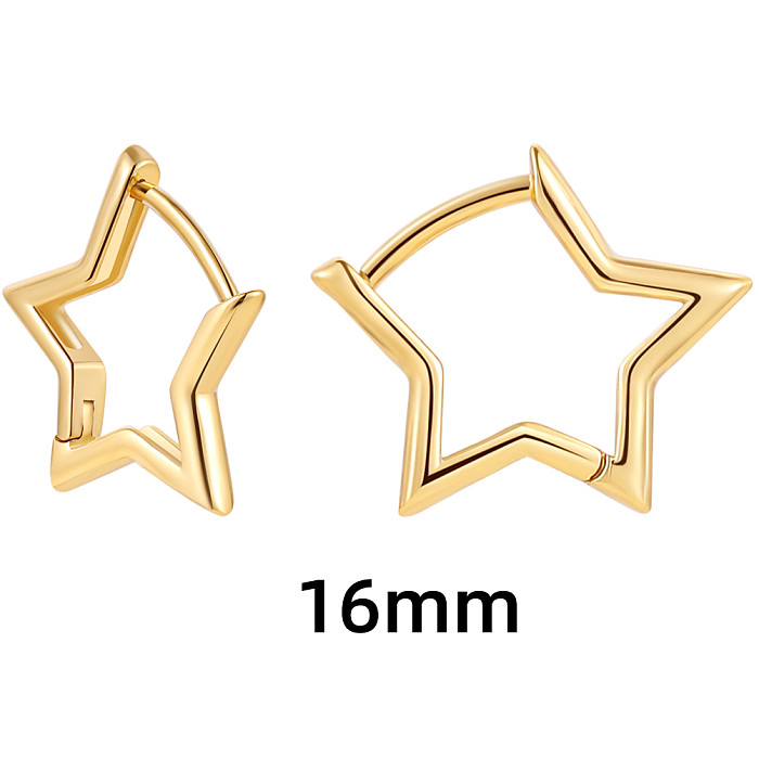 Simple Style Heart Shape Stainless Steel  Earrings Plating Stainless Steel  Earrings 1 Pair