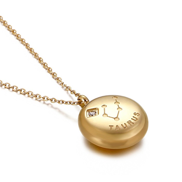 Style coréen mode nouveau douze constellations collier gardien en acier inoxydable doré pour petite amie le cadeau de petite amie peut être envoyé au nom