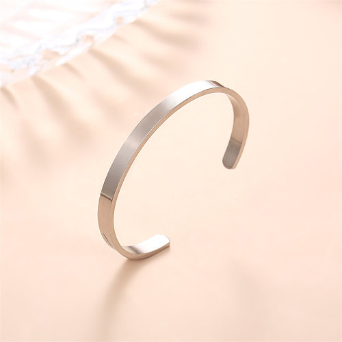 Casual Simple Style Classic Style Letter Stainless Steel Titanium Steel Titanium Steel In Bulk