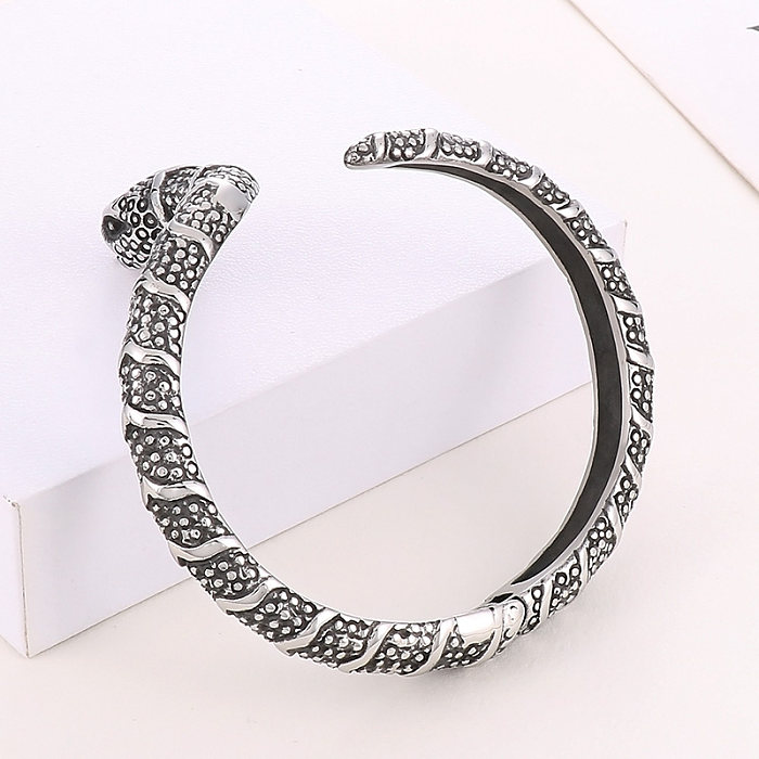Hip-Hop Snake Stainless Steel Plating Bangle 1 Piece
