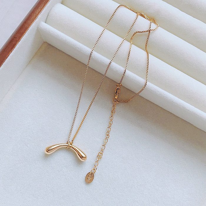 Simple Style Geometric Stainless Steel Pendant Necklace