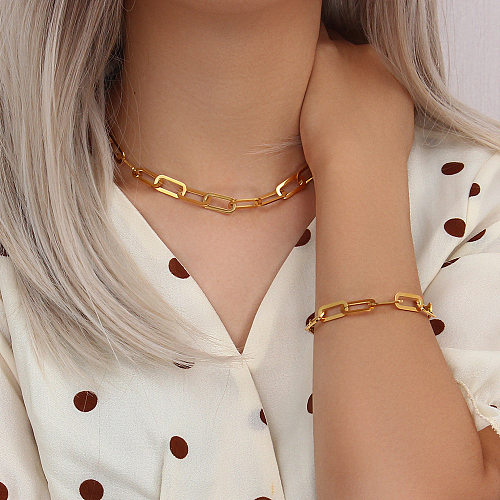 Simple Style Geometric Stainless Steel  Necklace Plating Stainless Steel  Necklaces