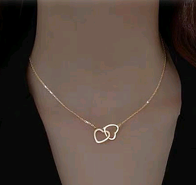 Atacado moda coreana coração colar de joias de aço inoxidável