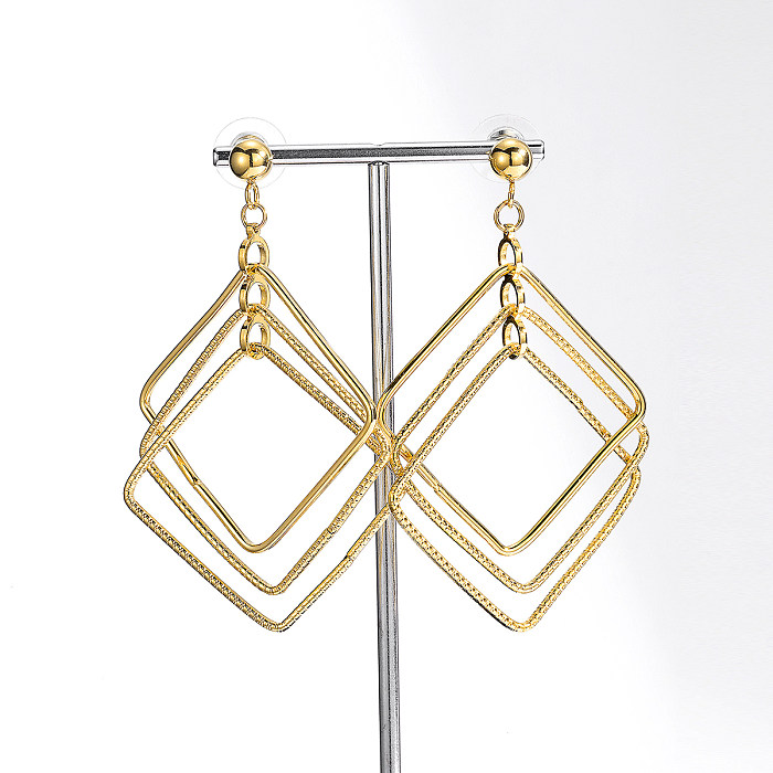 1 Pair Fashion Geometric Stainless Steel  Plating Drop Earrings