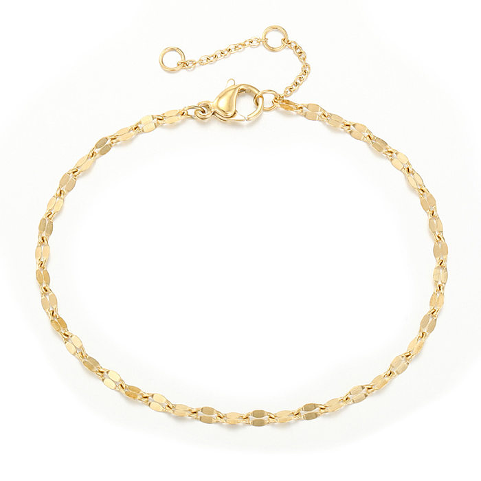 New 14K Gold Korean Fashion Chain 316L Titanium Steel Bracelet For Women