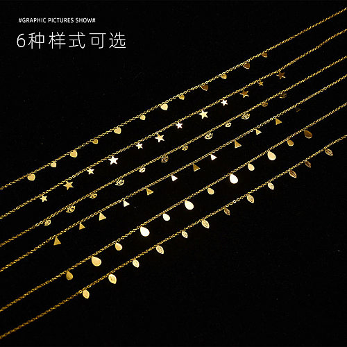 Palace Style Multi-accessories Clavicle Chain Style Stainless Steel Material Gold Plating Necklace Wholesale jewelry