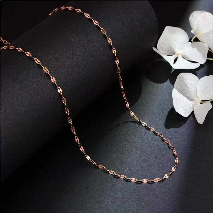 Simple Style Geometric Stainless Steel Chain Necklace 1 Piece