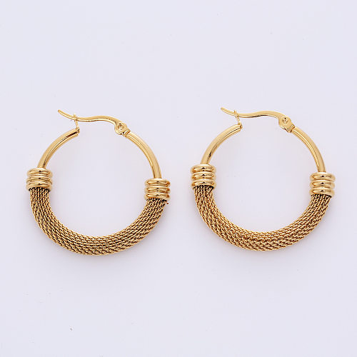 Fashion Circle Stainless Steel Earrings Plating Stainless Steel  Earrings