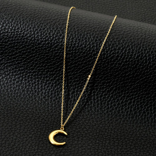 Commute Star Stainless Steel  Plating 18K Gold Plated Pendant Necklace