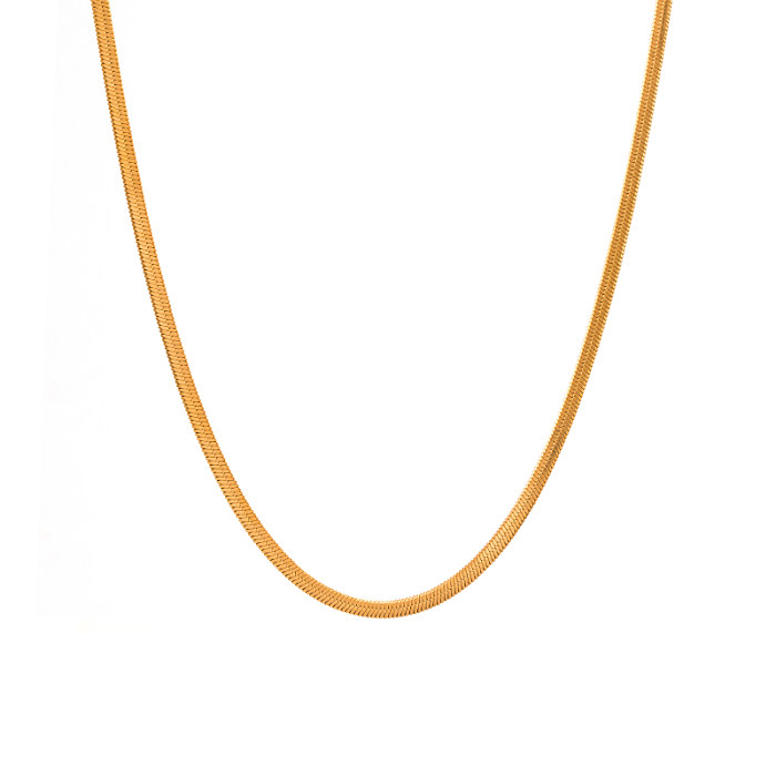 Simple Style Geometric Stainless Steel  Gold Plated Zircon Necklace 1 Piece