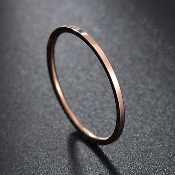 Titanium&Stainless Steel Korea Geometric Ring  (Steel Color-6) NHHF1091-Steel-color-6