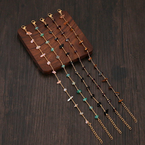 jewelry Wholesale Jewelry Simple Geometric Colorful Gravel Stainless Steel Bracelet