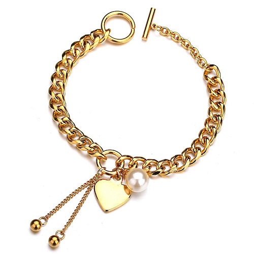 Bracelet Fashion Sweetheart en titane et acier inoxydable (alliage) NHHF0822-Alloy