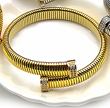 Bracelet en Zircon avec incrustation de placage en acier titane de couleur unie de Style Simple Hip-Hop