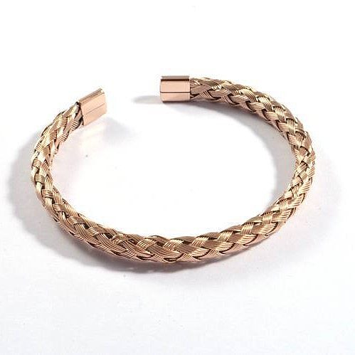 Bracelet tressé en acier inoxydable Fashion Waves 1 pièce