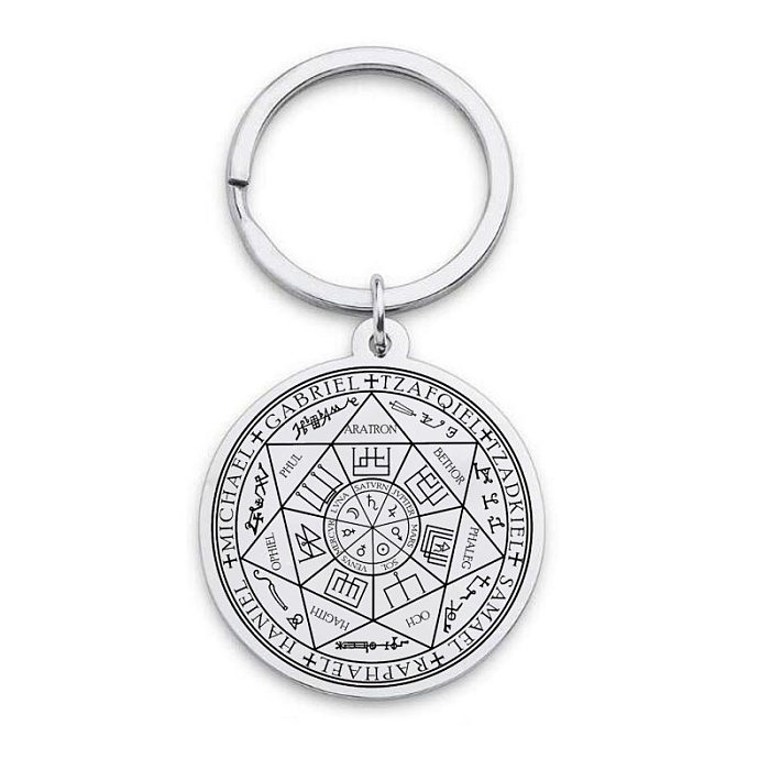 Retro Totem Symbol Stainless Steel  Pendant Necklace Keychain