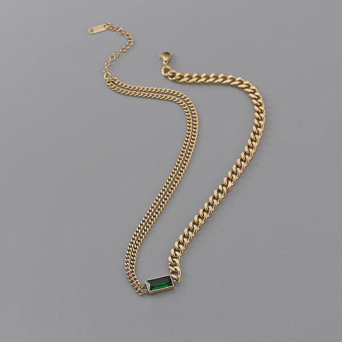 Mode lettre gouttelettes d'eau forme de coeur en acier inoxydable incrustation de perles artificielles strass pendentif collier 1 pièce
