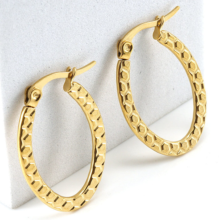 Fashion Geometric Stainless Steel Earrings Plating Stainless Steel  Earrings 1 Pair