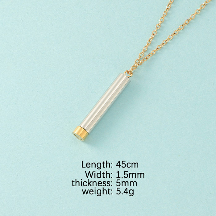 IG Style Geometric Stainless Steel  Plating Rose Gold Plated Gold Plated Silver Plated Pendant Necklace