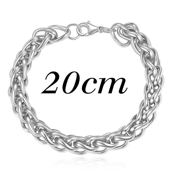 Wholesale Simple Style Solid Color Titanium Steel Plating Gold Plated Bracelets
