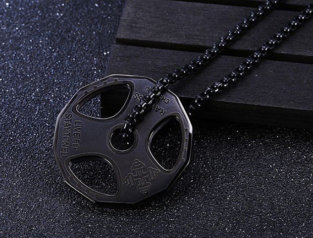Casual Geometric Stainless Steel Pendant Necklace