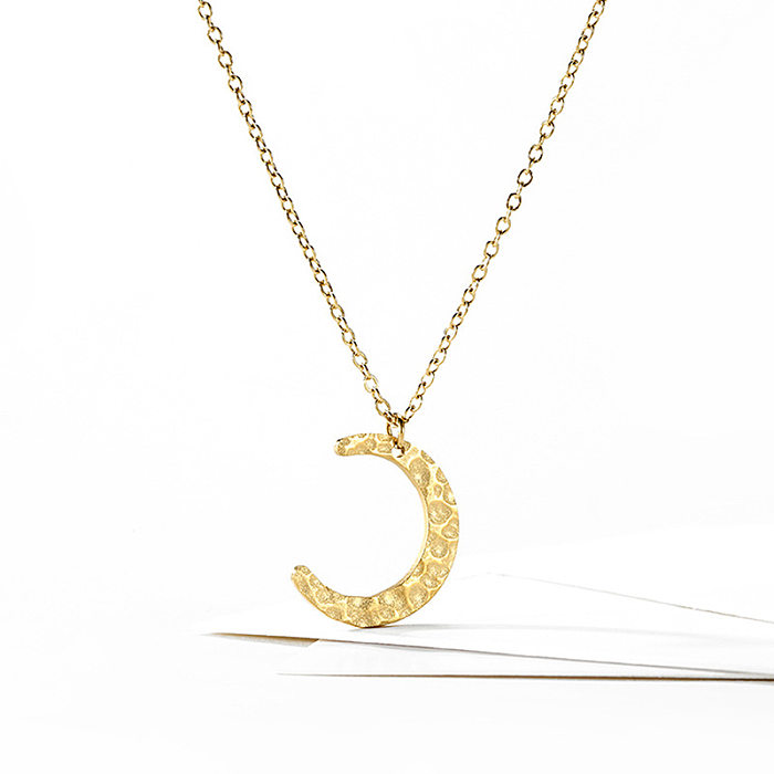 Modische Halskette in Mondform aus Edelstahl