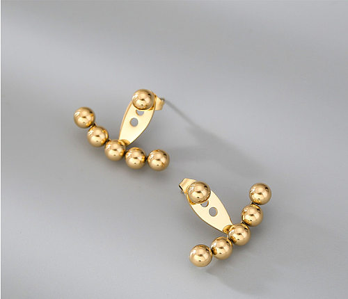 bijoux Bijoux en gros en acier inoxydable perles en acier inoxydable boucles d'oreilles